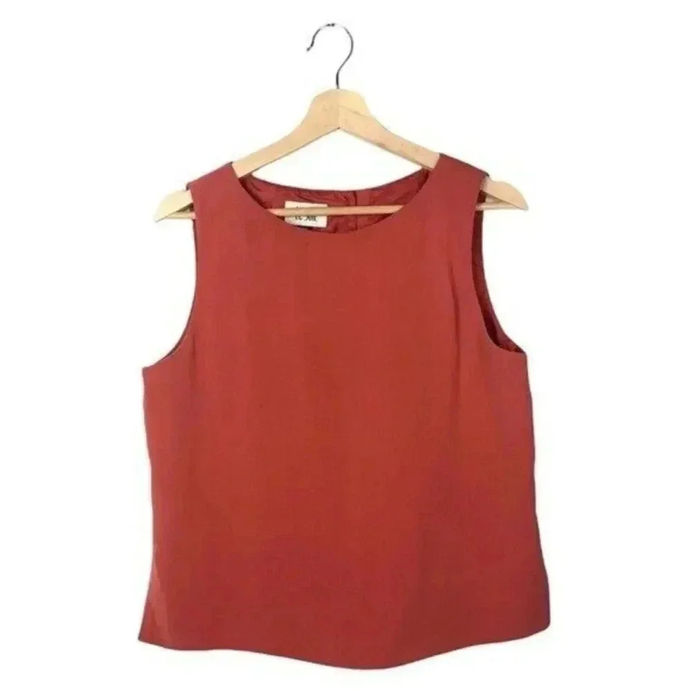 Vintage VTG Le Suit Orange Sleeveless Tank Top 10